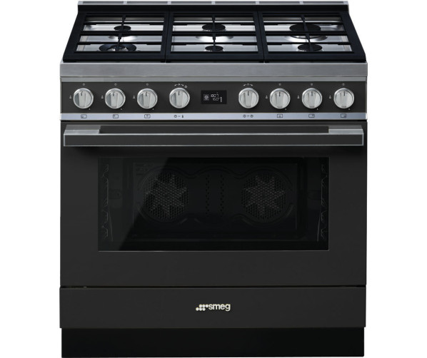 Smeg CPF9GMANLK gas fornuis antraciet