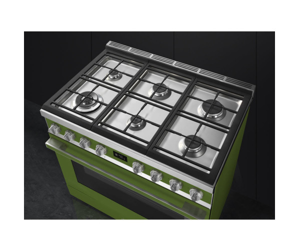 Smeg CPF9GMOGNLK fornuis kookgedeelte