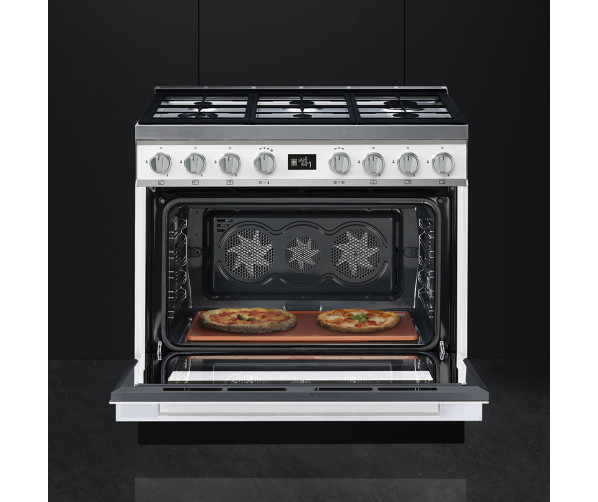 Smeg CPF9GMWHNLK gasfornuis binnenkant oven
