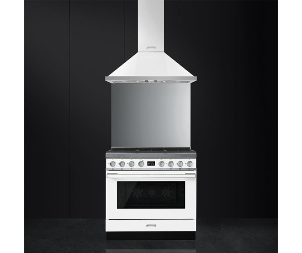De Smeg KPF9WH is goed te combineren met het Smeg CPF9GMWH fornuis