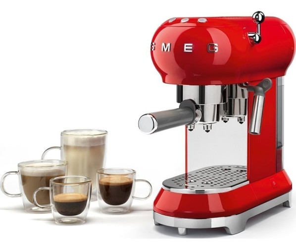 Smeg ECF01RDEU koffiemachine rood