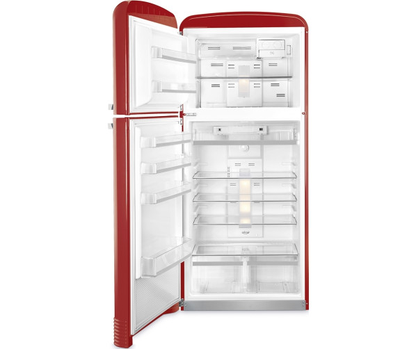 Het interieur van de Smeg FAB50LRD koelkast rood