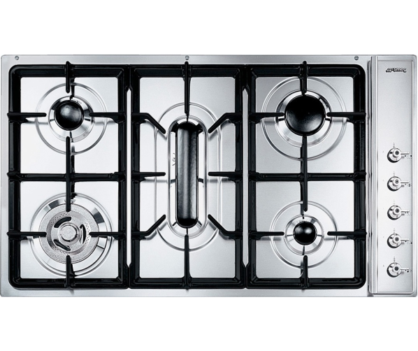Smeg GKC95-3NLK inbouw gas kookplaat