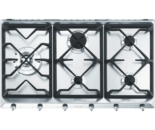 Smeg GKC955NLK inbouw gas kookplaat