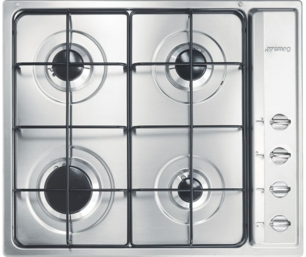 Smeg GKE64-1NLK inbouw gas kookplaat