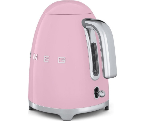 De Smeg KLF03PKEU waterkoker roze heeft een inhoud van 1,7 liter