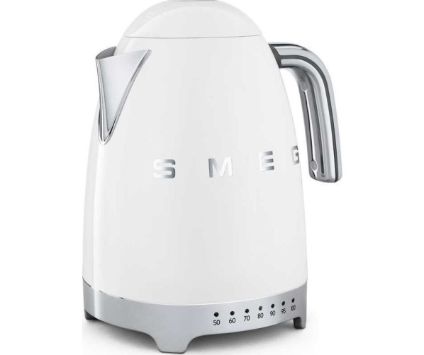 De Smeg KLF04WHEU waterkoker wit heeft een inhoud van 1,7 liter