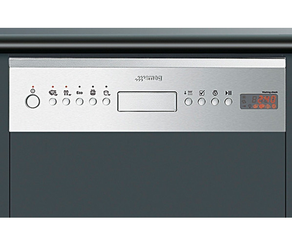 Bedieningspaneel van de Smeg PLA4525X smalle inbouw vaatwasser