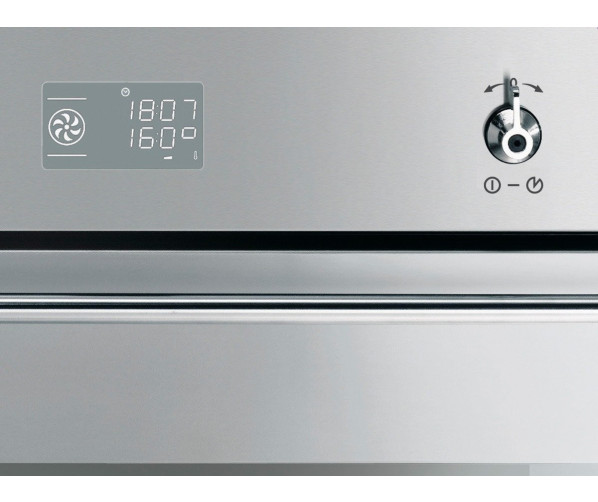 Het bedieningspaneel van de Smeg SF390XPZ inbouw oven