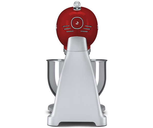 Foto van het zijaanzicht van de Smeg SMF02RDEU keukenmachine