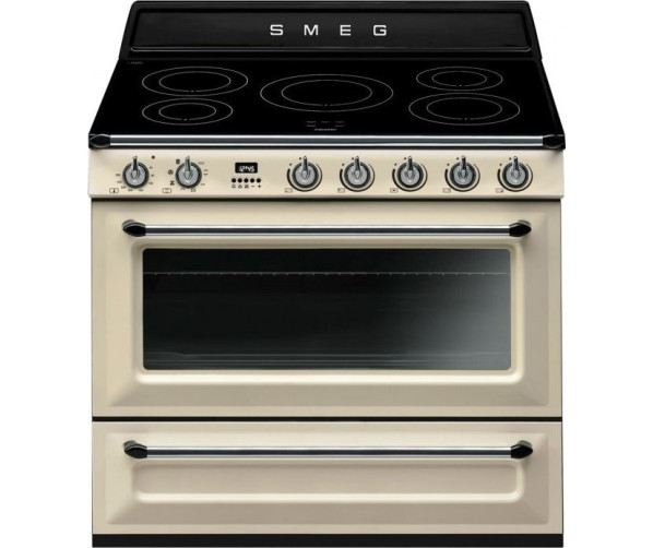 Smeg TR90IP9 inductie fornuis - crème