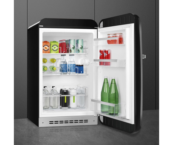 Smeg FAB10HRBL5 zwarte koelkast - rechtsdraaiend