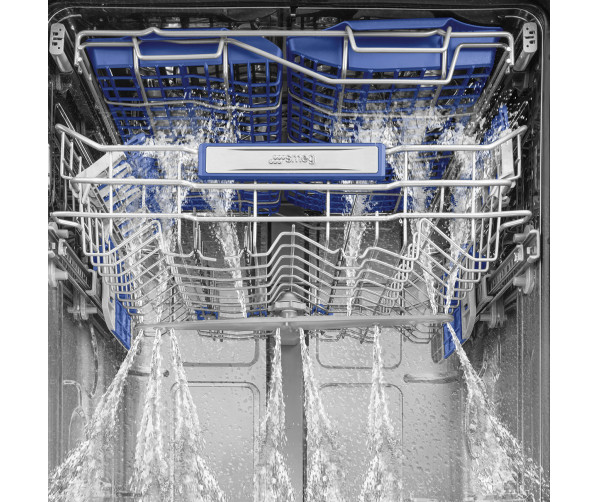 Smeg LVSP345BQX vrijstaande vaatwasser met besteklade