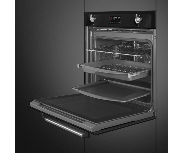 Smeg SOP6902S2PN inbouw combi-stoomoven - zwart