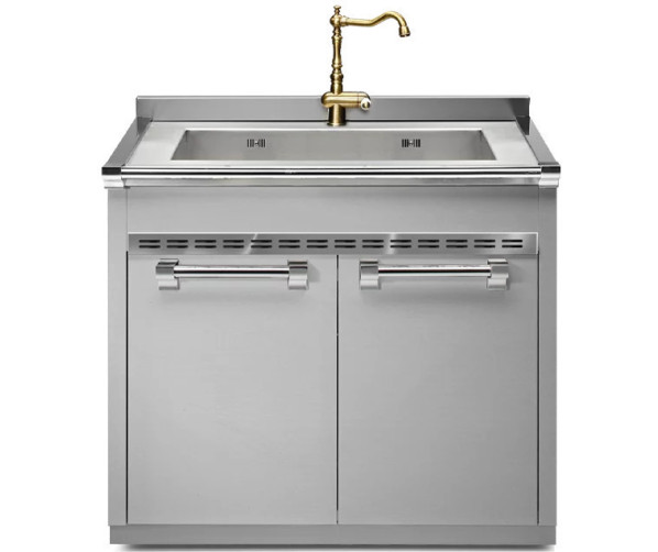 Steel A9S-L1G vrijstaande spoelunit - module - 90 cm. breed - rvs