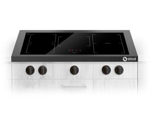 Steel E9P-5FIW NF inbouw kookplaat