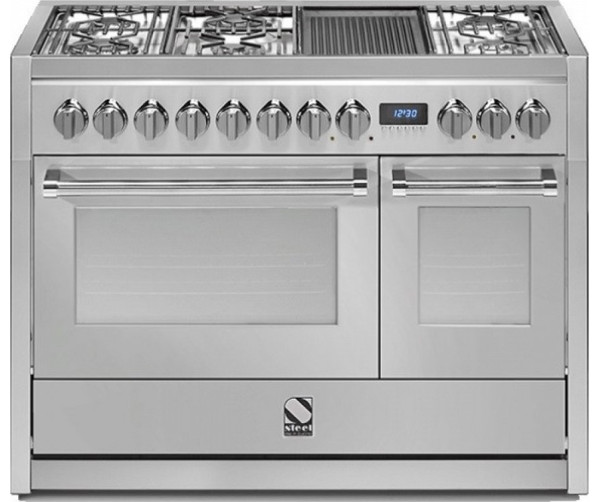 Steel G12FF-4BM rvs fornuis - Genesi - 120 cm. breed