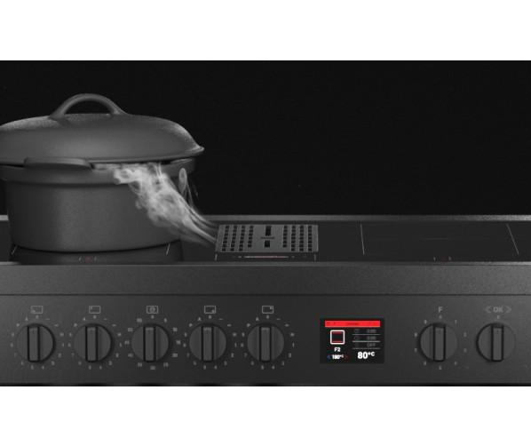 De afzuiging van de Steel EQ10FF-4FIKW NF is stil en behaald een hoogwaardig resultaat