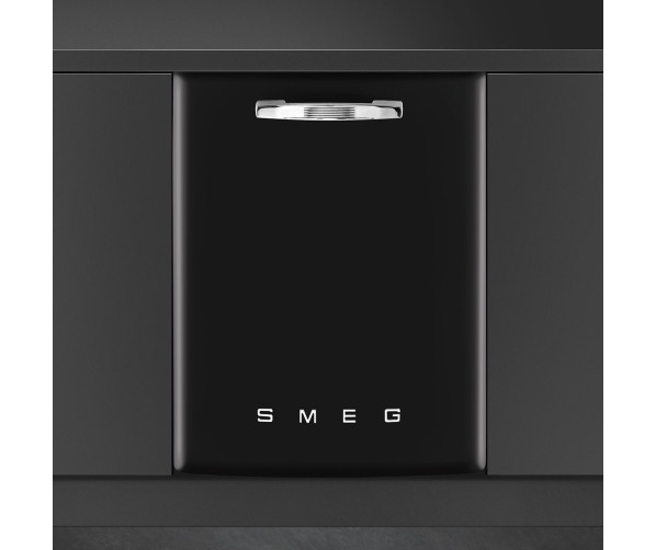Smeg STFABBL3 retro jaren 50 onderbouw vaatwasser - zwart