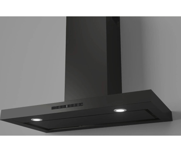 Stoves Level RC 1100 ZWART wand afzuigkap - 110 cm. breed - zwart