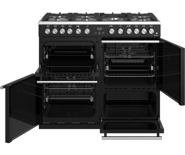 In het Stoves Precision DX S1000DF EU BK zwart fornuis kunt u vier ovens tegelijk gebruiken