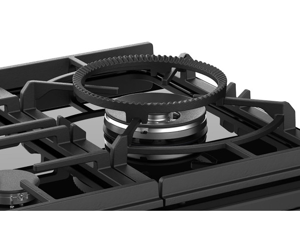 De wokring op de GTG kookplaat op het Stoves Precision DX S1000DF GTG EU BK zwart fornuis