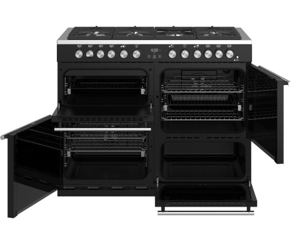 Het Stoves Precision DX S1100DF EU BK fornuis heeft vier ovens