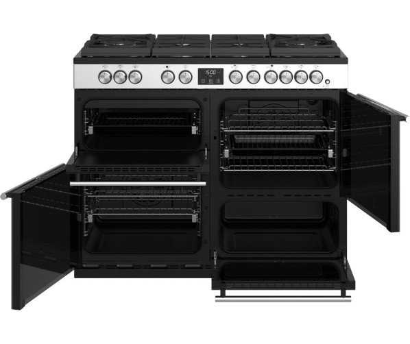 Het interieur van het Stoves Precision DX S1100DF GTG EU SS rvs fornuis