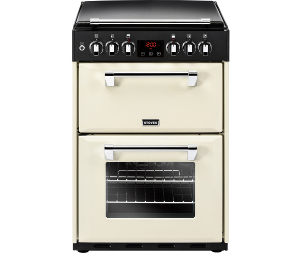 De Stoves RICHMOND 600 DF EU Creme fornuis heeft een afdekklep voor de kookplaat