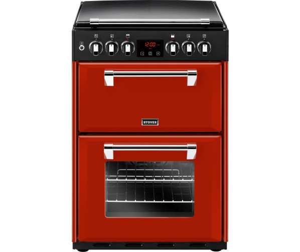 De Stoves RICHMOND 600 DF EU ROOD fornuis heeft een dubbele oven