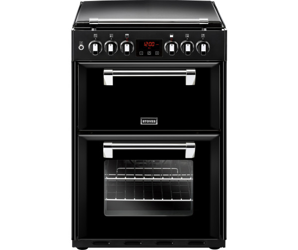 De Stoves RICHMOND 600 DF EU ZWART fornuis is een uniek 60 cm. fornuis met twee ovens