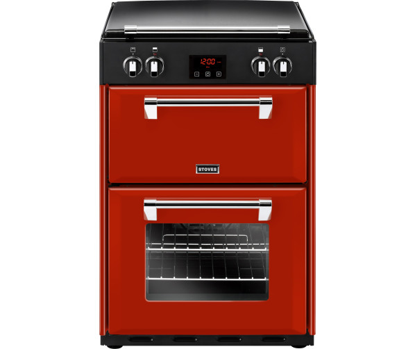Het Stoves RICHMOND 600 Ei EU ROOD inductie fornuis met afdekplaat