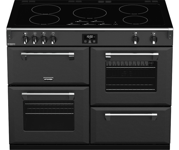 Het Stoves Stoves Richmond DX S1100Ei CB Ant antraciet inductie fornuis heeft vijf zones