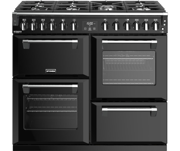 Stoves RICHMOND S1000 DF deluxe zwart fornuis