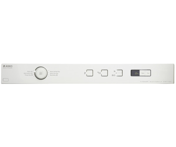 Bedieningspaneel van de ASKO warmtepompdroger T754HP (zeer energie zuinig)