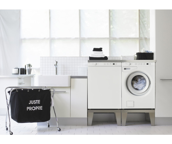 De Asko T754HP warmtepomp droger is eveneens als side by side set te plaatsen met bijpassende ASKO wasmachine
