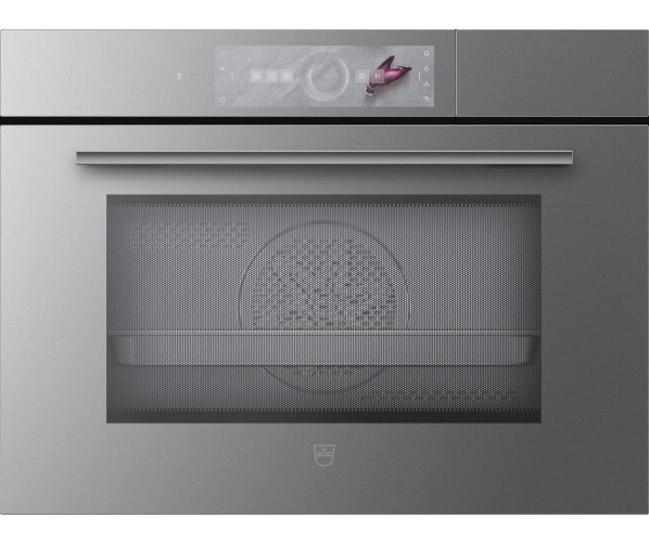 V-Zug CombiSteamer V6000 45M PowerSteam combi-stoomoven - platinum spiegelglas 