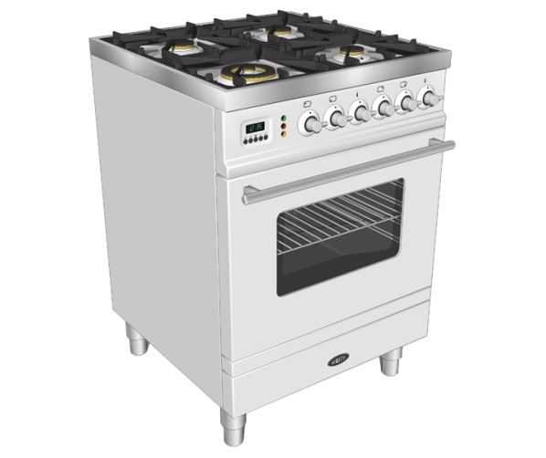 De combinatie van de kleur wit met het roestvrijstaal geeft de Boretti VP64WT een chique design