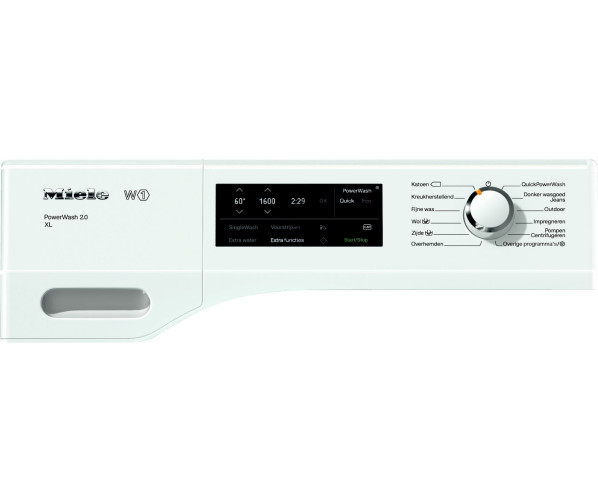 Foto van het bedieningspaneel van de Miele WCI330WPS