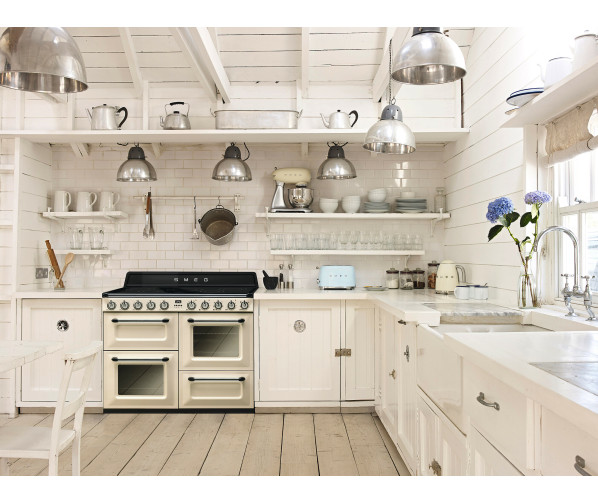 Smeg TR4110IP2 inductie fornuis - crème - 110 cm. breed