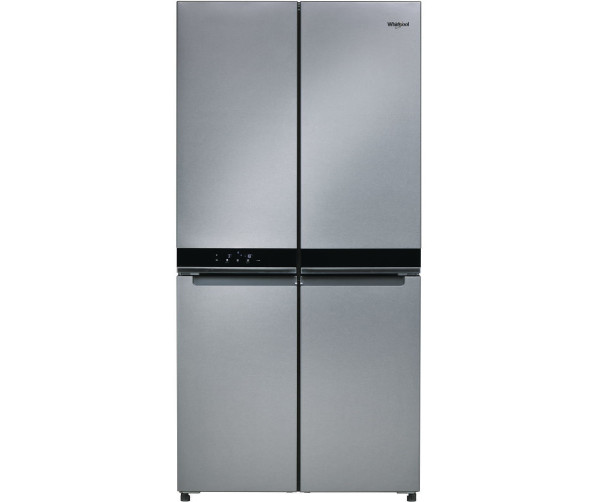 De Whirlpool WQ9 B1L side-by-side koelkast heeft rvs deuren