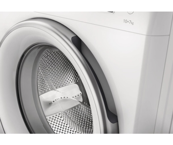 De Whirlpool FWDD1071681WS EU was/droogcombinatie heeft een capacteit van wel 10 kg