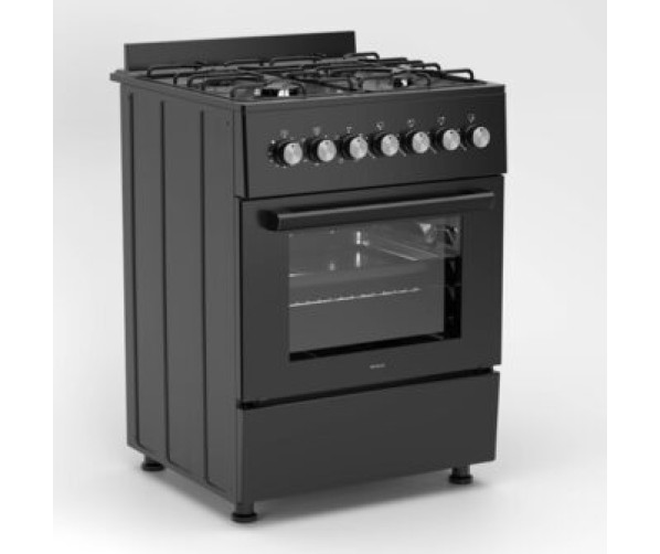 fornuis Wiggo WO-E606A(BB) - Gas