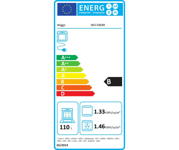 WO-E969R(WX) Wiggo fornuis - Gas