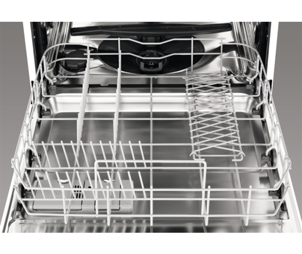 De onderkorf van de Zanussi ZDI26001XA inbouw vaatwasser is voorzien van neerklapbare steunen