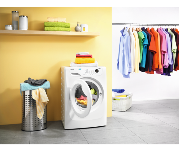 De Zanussi ZWF91483W wasmachine is met energielabel A+++ extreem zuinig