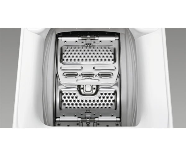 De opening van de trommel van de Zanussi ZWY61205WA wasmachine bovenlader