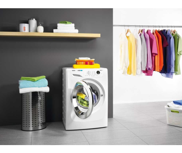 Het design van de Zanussi ZWF81463WH mag ook zeker benoemd worden bij deze wasmachine