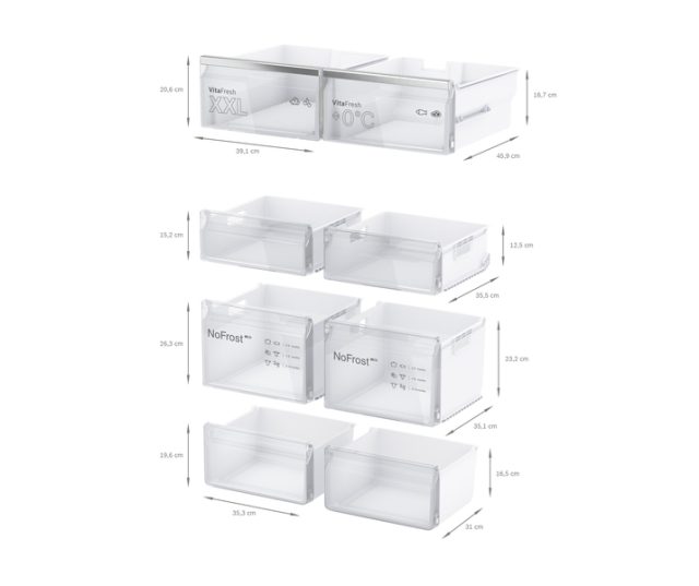 Bosch KFN96APEA koelkast side-by-side - rvs - 4-deurs