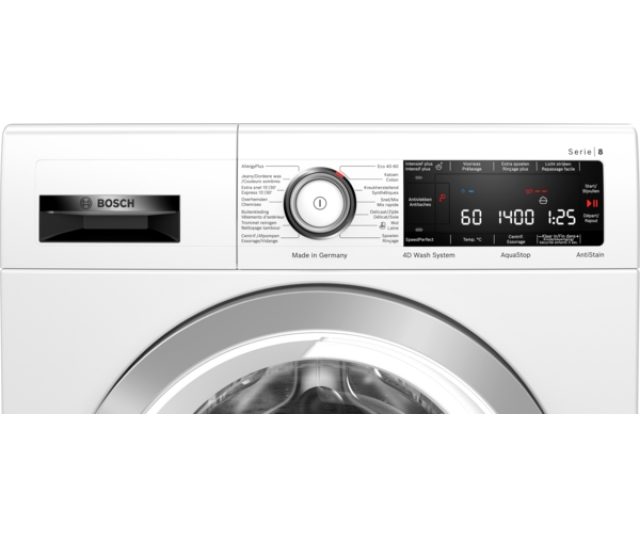 Bosch WAV28M09FG wasmachine met AntiVlekken en energieklasse A
